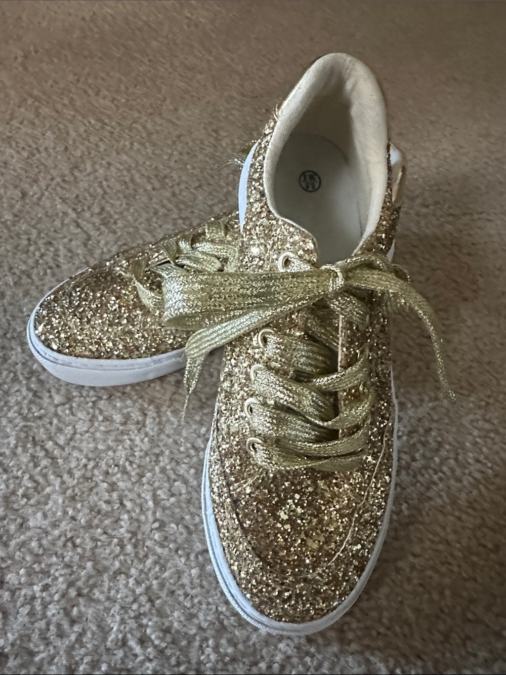 Amazon Women's Gold Glitter Fashion Sneakers